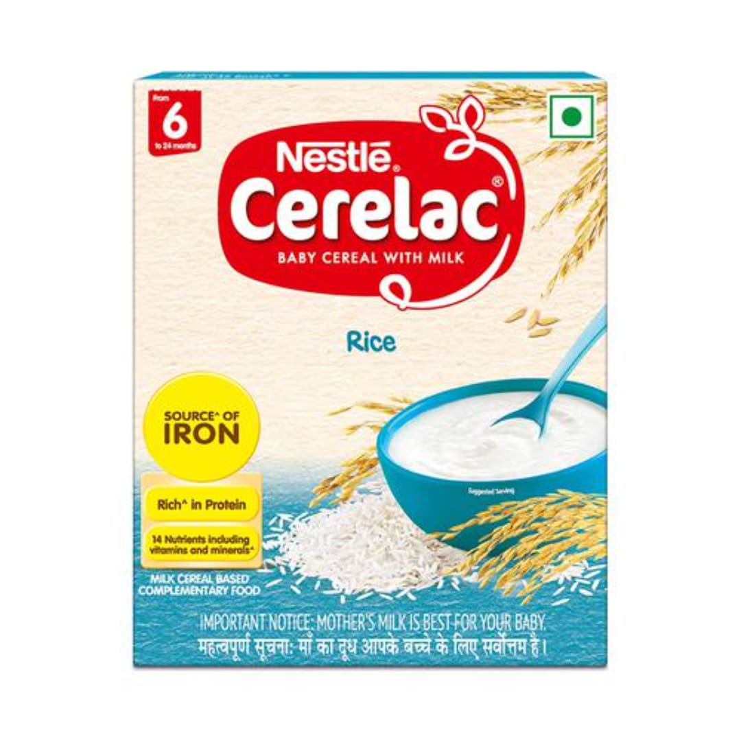 Nestle Cerelac Baby Cereal With Milk, Rice - From 6 To 24 Months, 300 g 