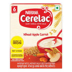 Nestle Cerelac Baby Cereal With Milk, Wheat Apple Carrot - From 6 To 24 Months, 300 g