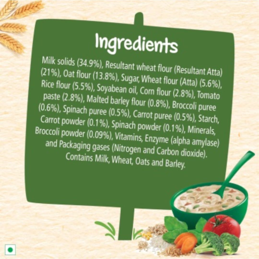 Nestle Cerelac Baby Cereal with Milk , 5 Grains & Vegetables ,Stage 5, From 18 to 24 Months , Source of Iron & Protein , 300g