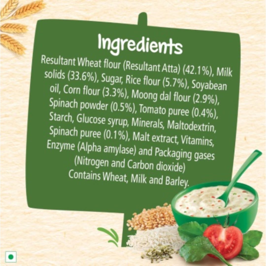 Nestle Cerelac Baby Cereal with Milk, Multigrain Dal Veg, From 12 to 24 Months, Stage 4, Source of Iron & Protein, 300g