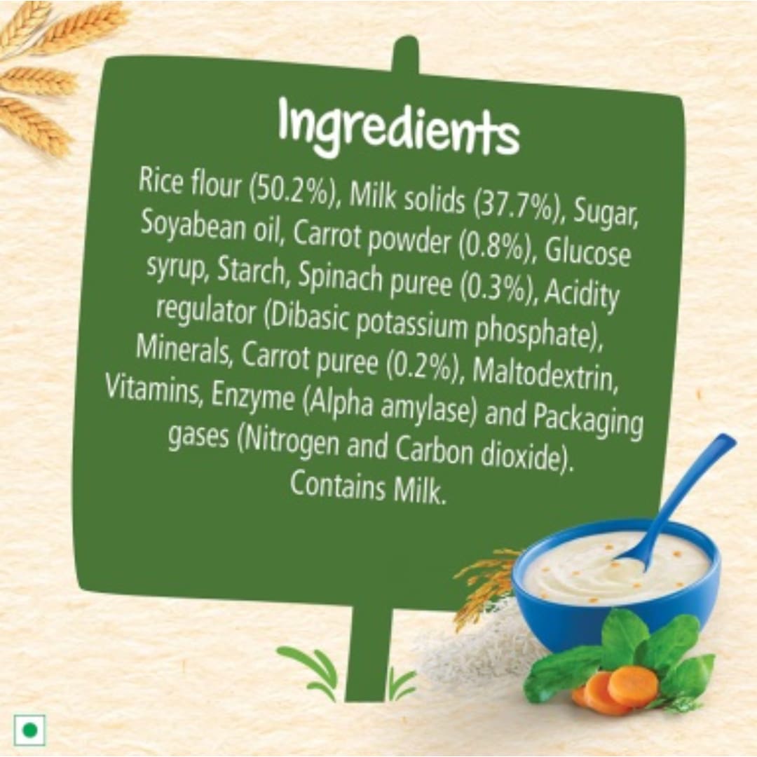 Nestle Cerelac Baby Cereal with Milk , Rice Vegetables , From 8 to 24 Months ,Stage 2, Source of Iron & Protein , 300g