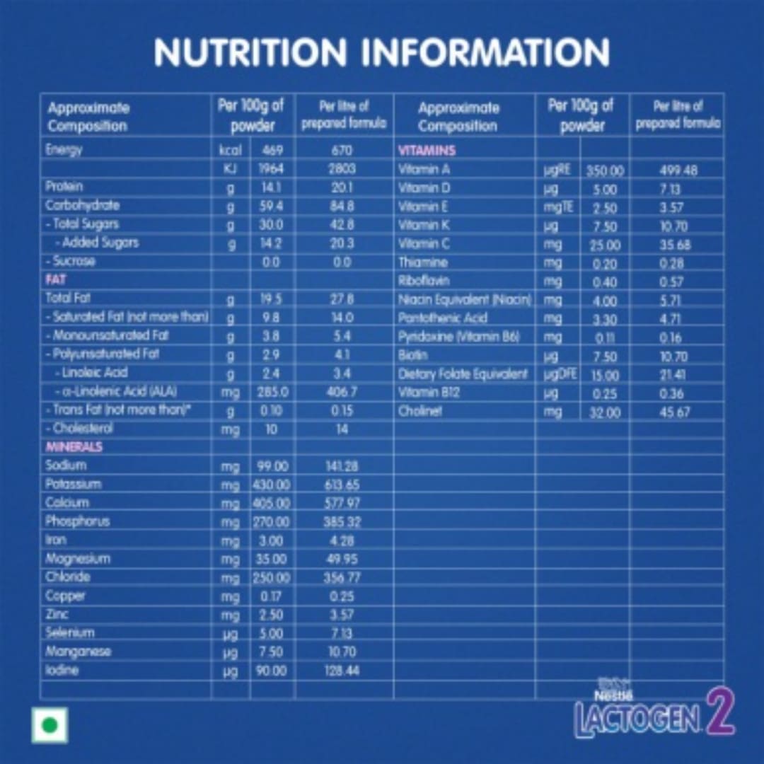 Nestle LACTOGEN Follow-Up Formula Powder - After 6 months, Stage 2, 400g 
