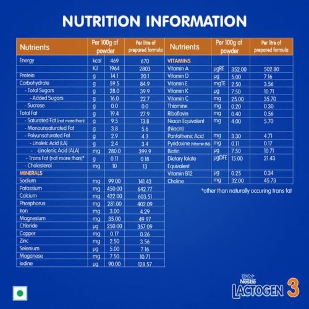 Nestle Lactogen Follow-Up Formula Powder - Stage 3, After 12 Months, 400 g