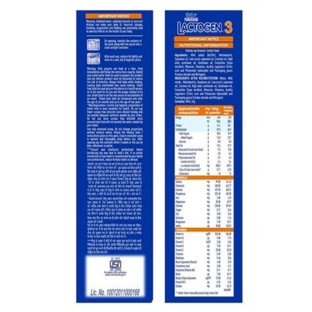 Nestle Lactogen Follow-Up Formula Powder - Stage 3, After 12 Months, 400 g