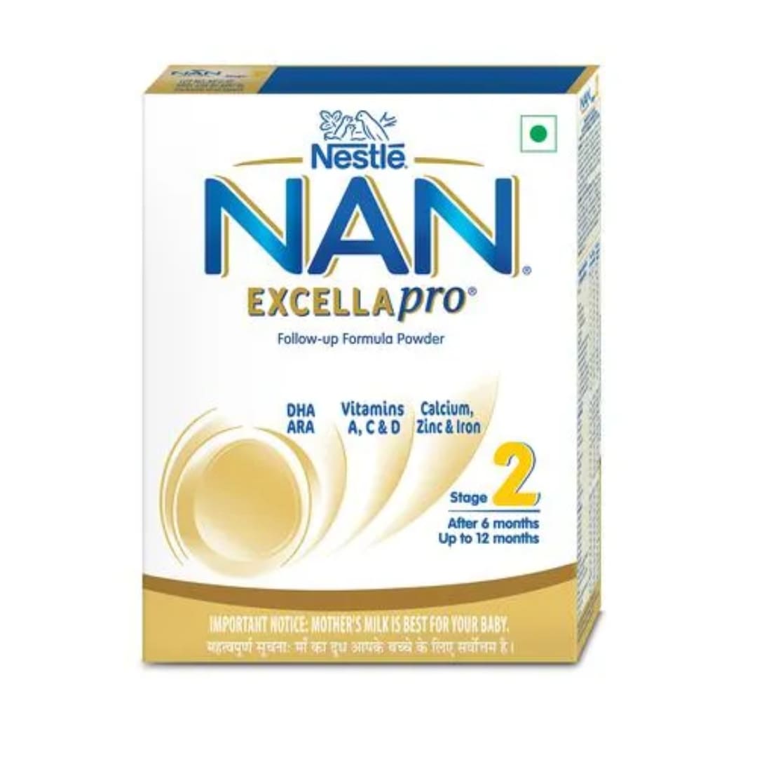Nestlé Nan Excella Pro 2 Follow-Up Formula Powder - After 6 Months, Up To 12 Months, Stage 2, Infant, 400G