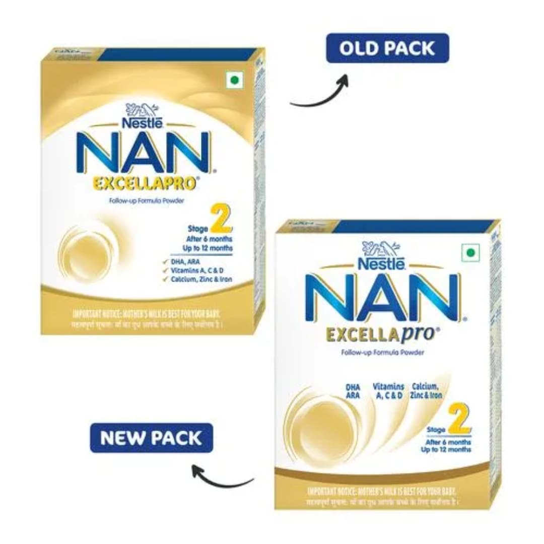 Nestlé Nan Excella Pro 2 Follow-Up Formula Powder - After 6 Months, Up To 12 Months, Stage 2, Infant, 400G