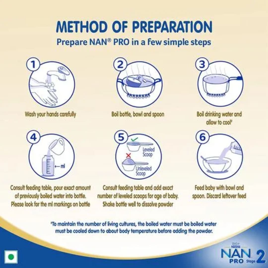 Nestle Nan Pro 2 Follow-Up Formula Powder - After 6 Months, Up To 12 Months, Stage 2, 400 g