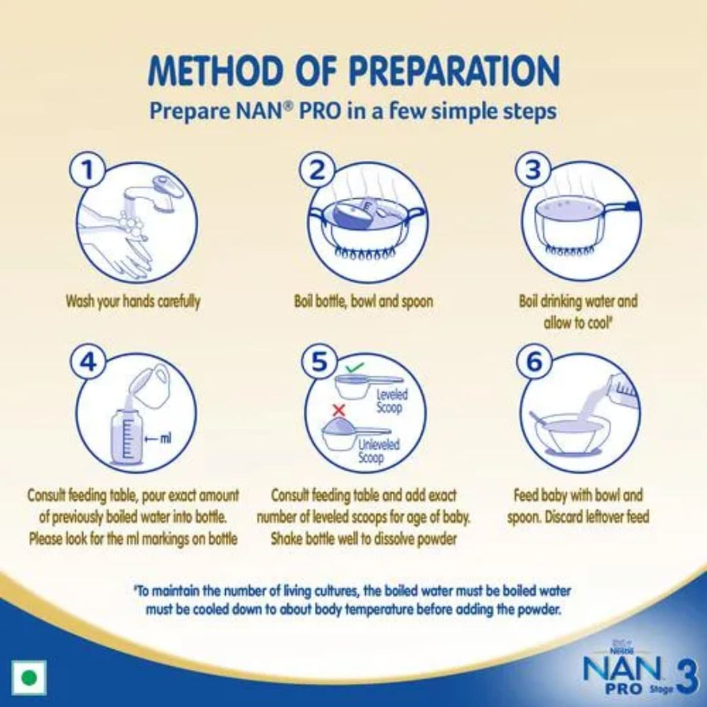 Nestle Nan Pro 3 Follow-Up Formula Powder - After 12 Months, Up To 18 Months, Stage 3, 400 g 