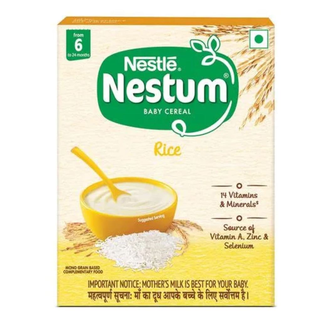 Nestle Nestum Baby Cereal - Rice, From 6 To 24 Months, Rich In Zinc & Selenium, 300g
