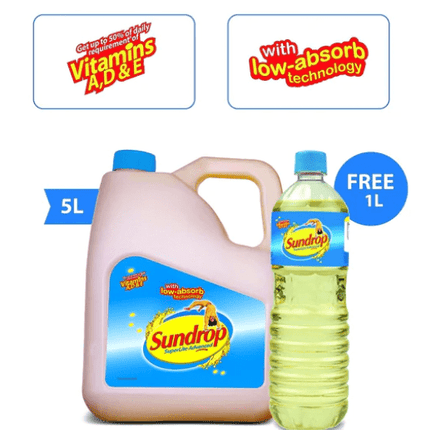 Sundrop Superlite Advanced Sunflower Oil, 5 Litres