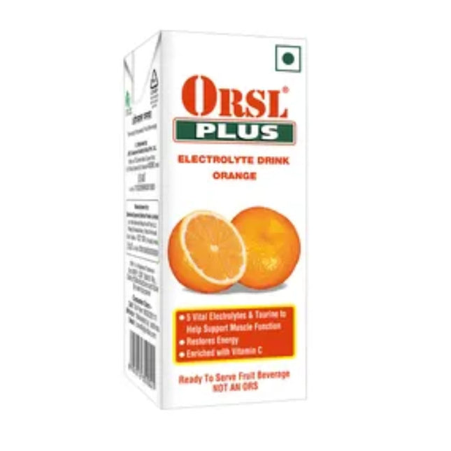 ORSL Plus Electrolyte Orange Drink, 200 ml