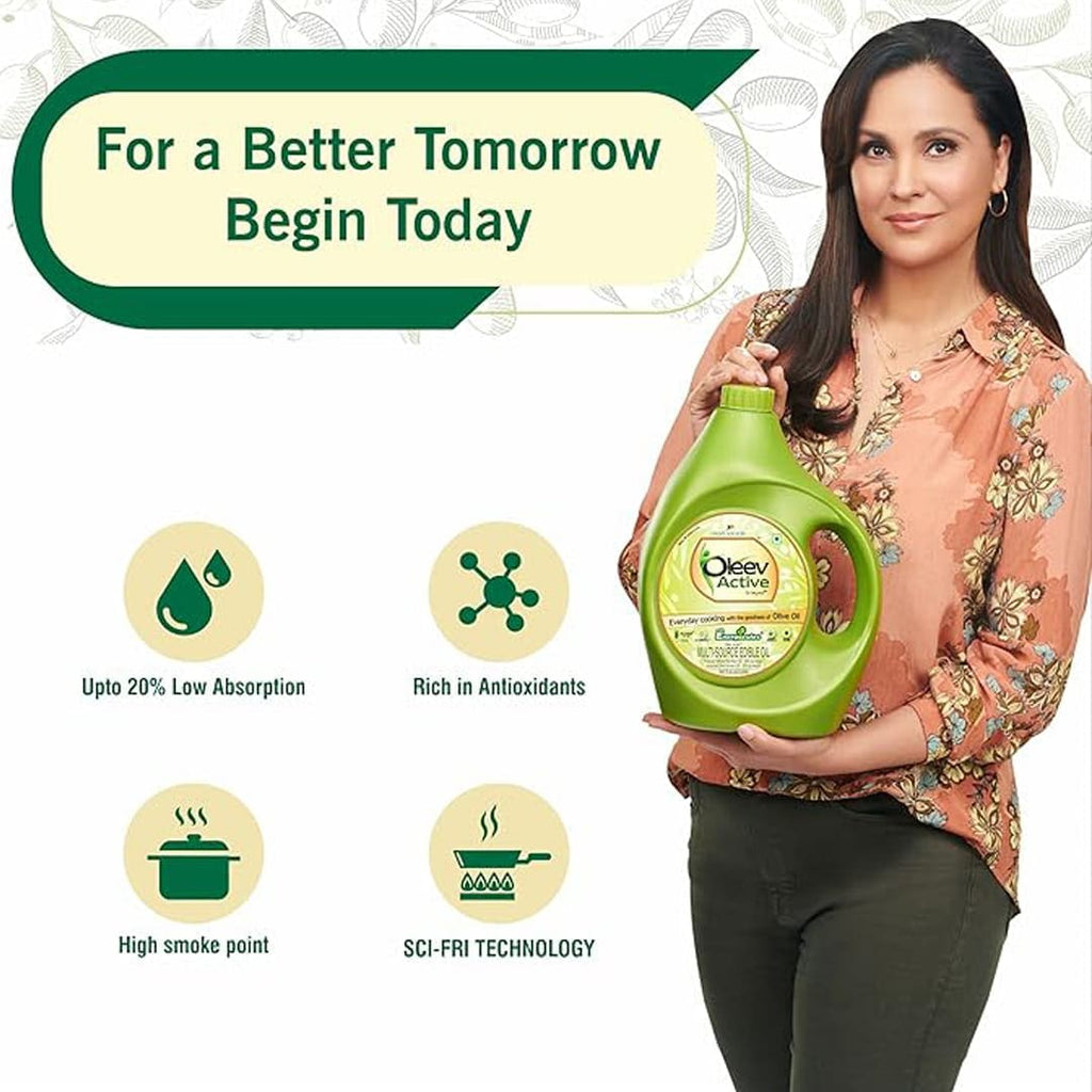 Oleev Active, with Goodness of Olive Oil Jar, 5L Jar
