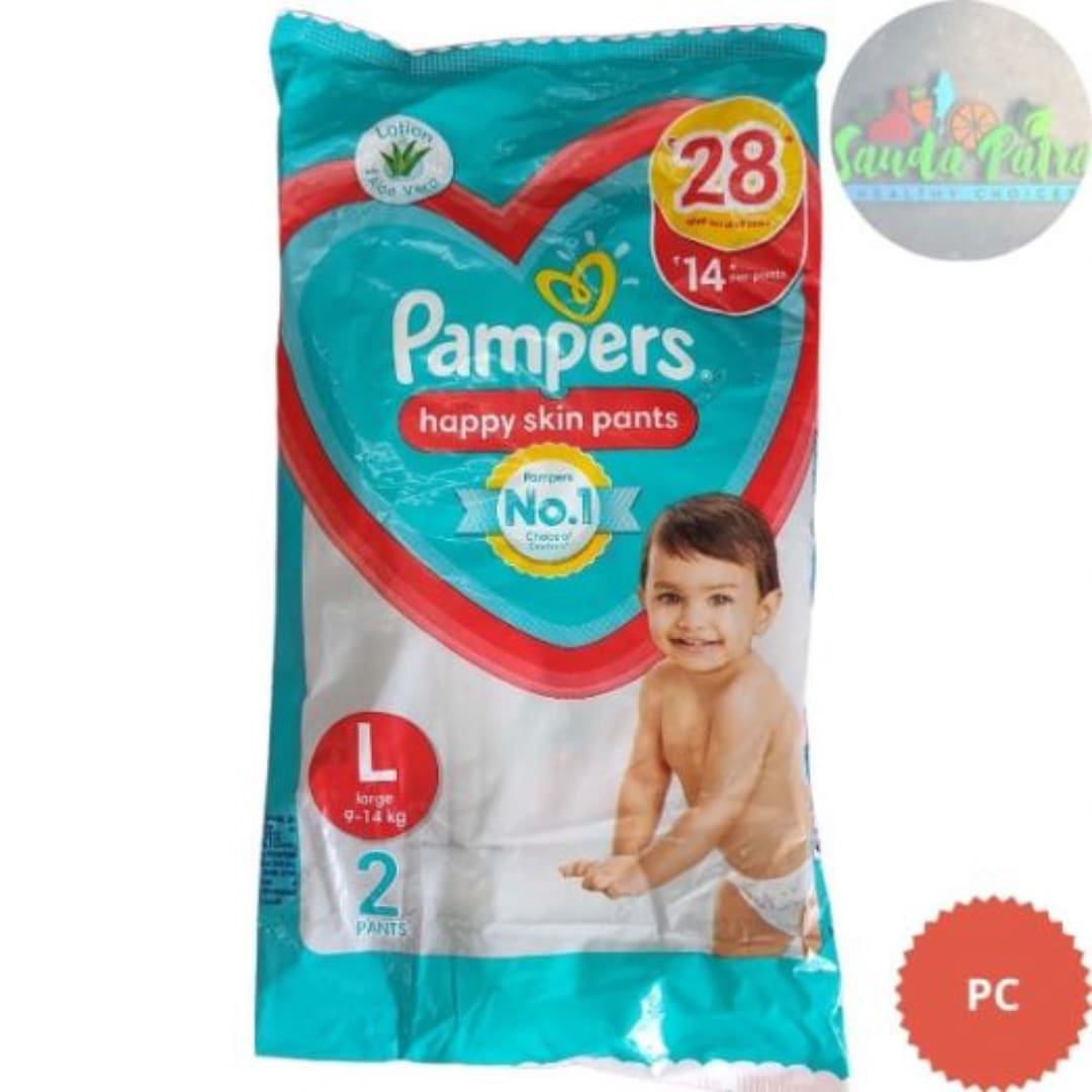 PAMPERS Active Baby Pants Large, 2 counts