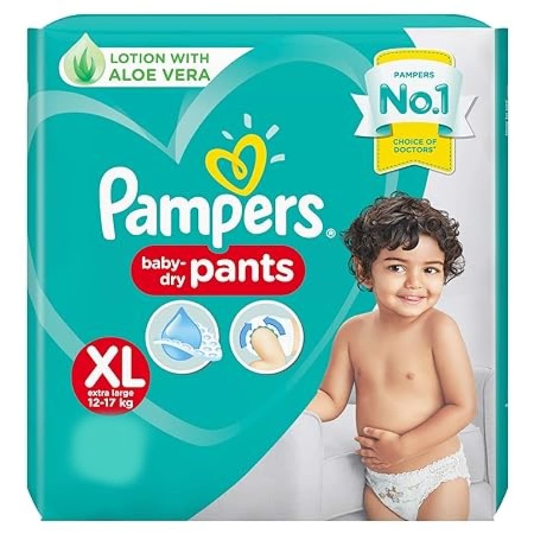 Pampers All round Protection Pants, Extra Large size baby diapers (XL), Anti Rash diapers, Lotion with Aloe Vera , 22 Count