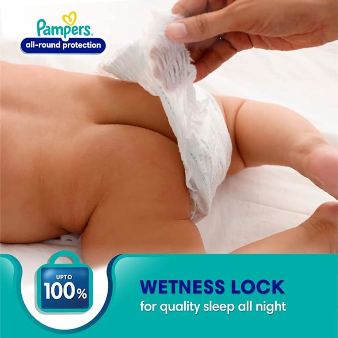 Pampers All round Protection Pants, Large size baby Diapers, (9-14kg) 9 Count Lotion with Aloe Vera