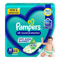 Pampers All round Protection Pants, Medium size baby diapers (MD), 22 Count, Anti Rash diapers, Lotion with Aloe Vera