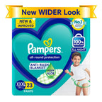 Pampers All round Protection Pants Style Baby Diapers, XXXL, 23 Count, Anti Rash Blanket, Lotion with Aloe Vera, 17+ kgs Diapers