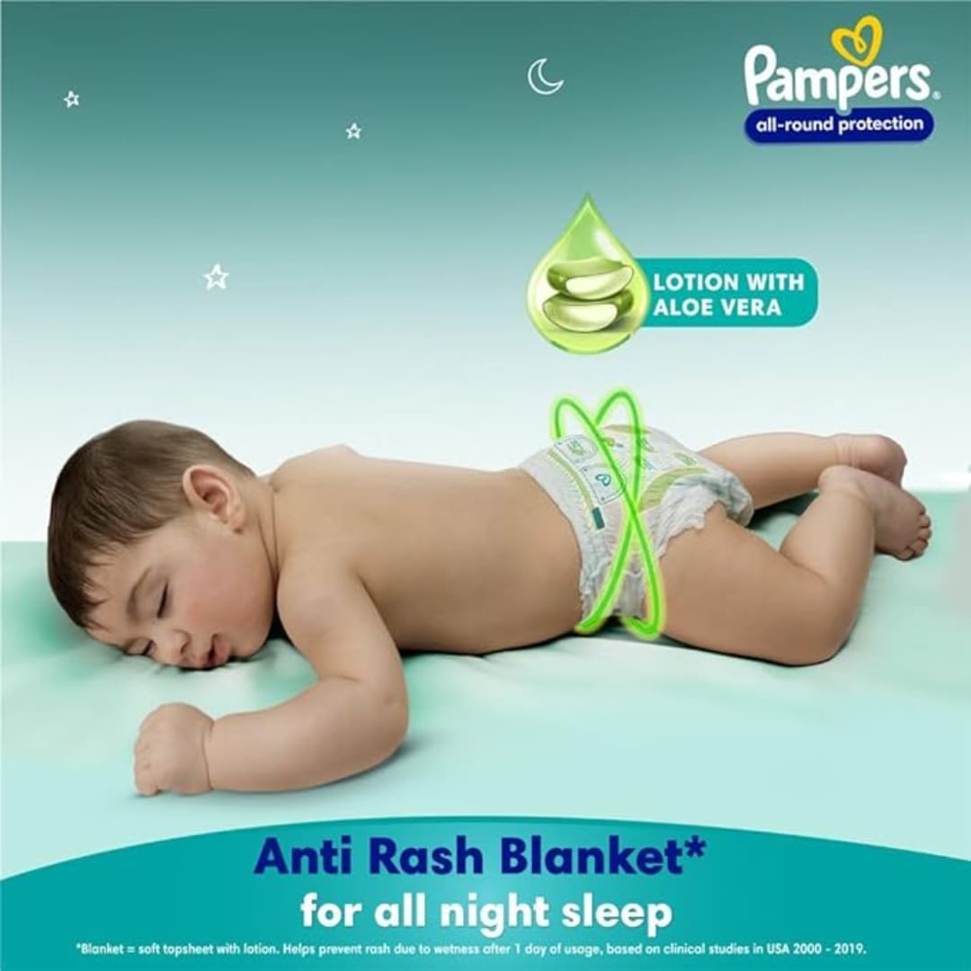 Pampers All round Protection Pants Style Baby Diapers, XXXL, 23 Count, Anti Rash Blanket, Lotion with Aloe Vera, 17+ kgs Diapers