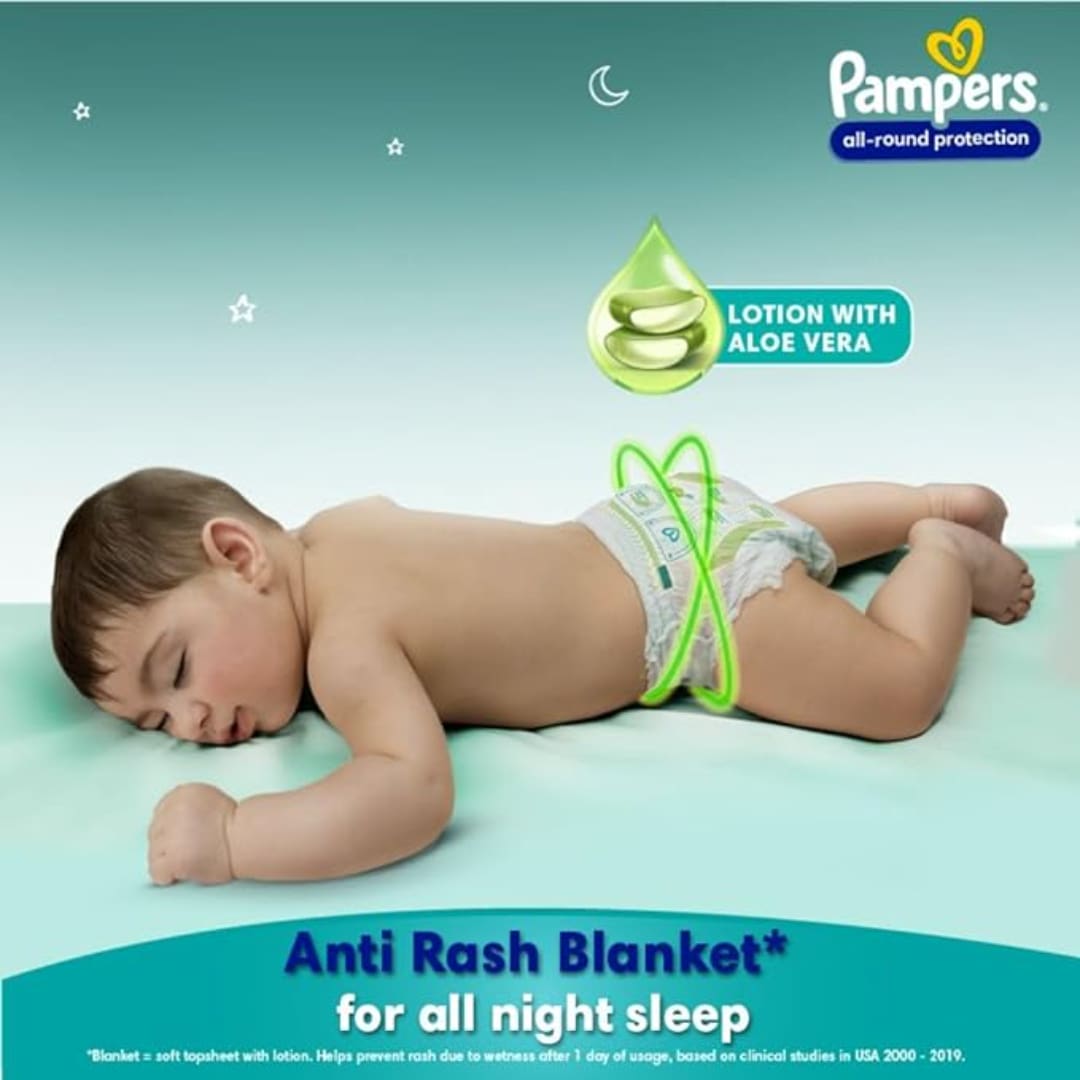 Pampers All round Protection Pants,Double Extra Large size baby Diapers(XXL) 28 Count (15-25Kg) Lotion with Aloe Vera