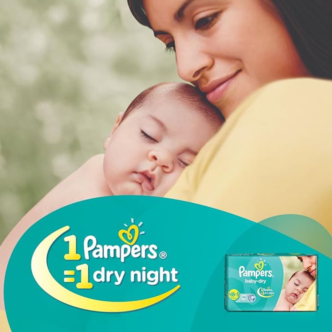 Pampers Baby Dry Diapers Large - 5 Pieces