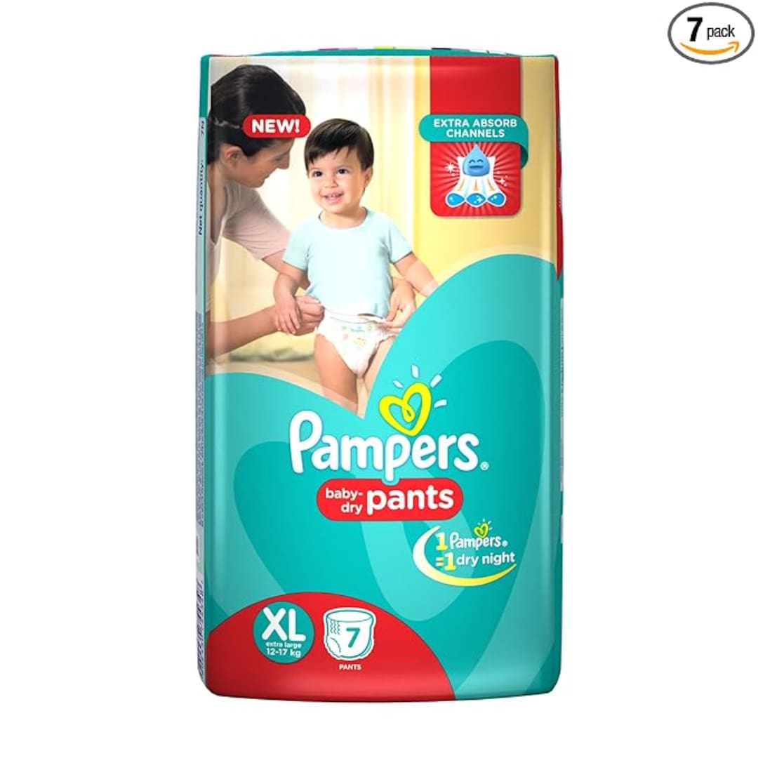 Pampers Extra Large Size, Blue Diapers Pants 7 count