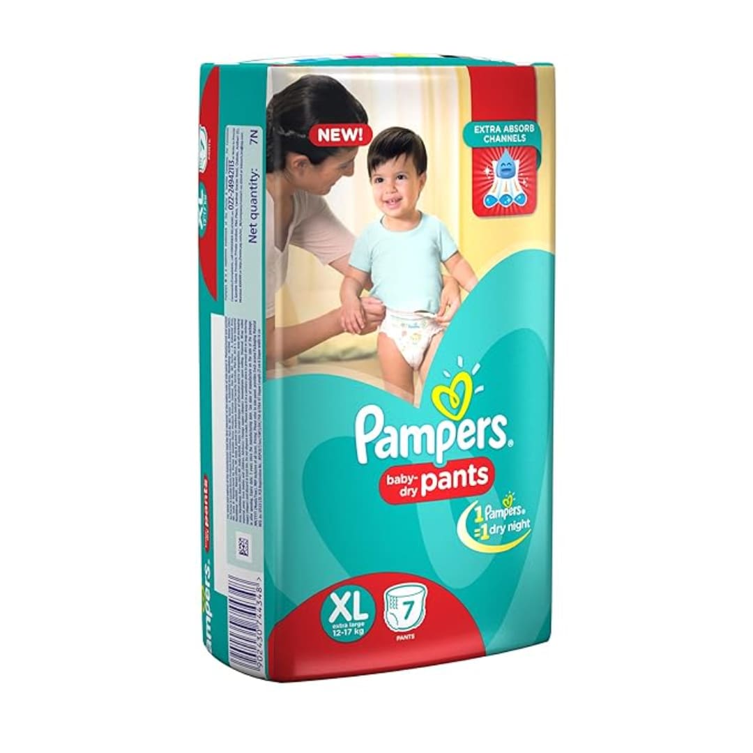 Pampers Extra Large Size, Blue Diapers Pants 7 count