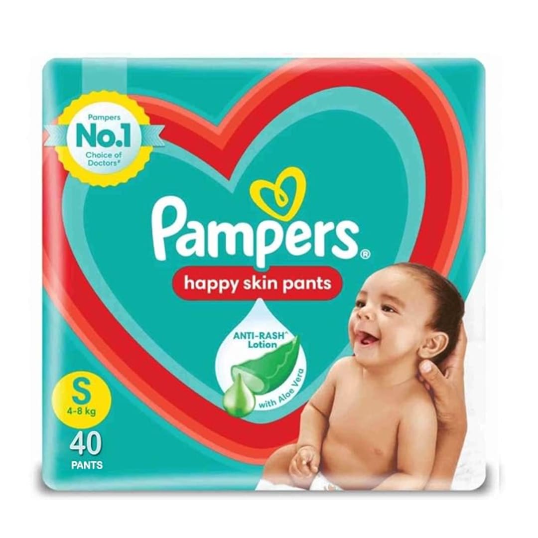 Pampers Happy Skin Diaper Pant For Baby (Small, 40)