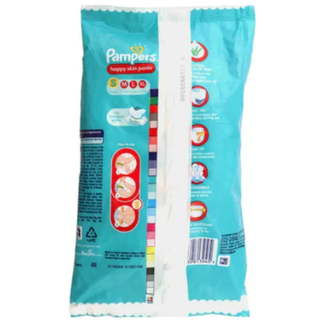 Pampers Happy Skin, Red Pants (S) 4 count (4 - 8 kg)