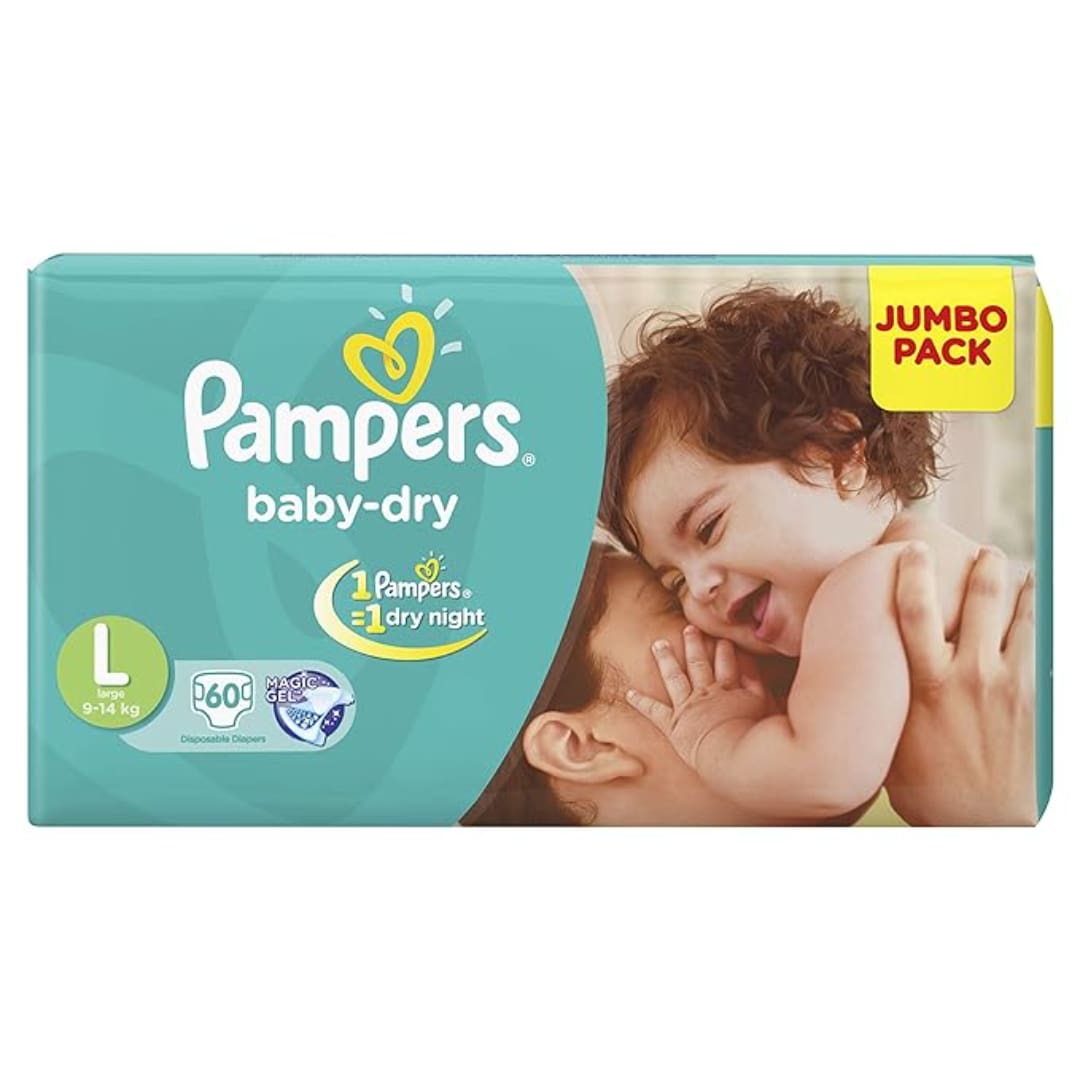 Pampers  Jumbo pack, Large (LG), 60 count