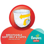Pampers Medium Size Diaper Pants for Unisex Baby, Red (2 Count)