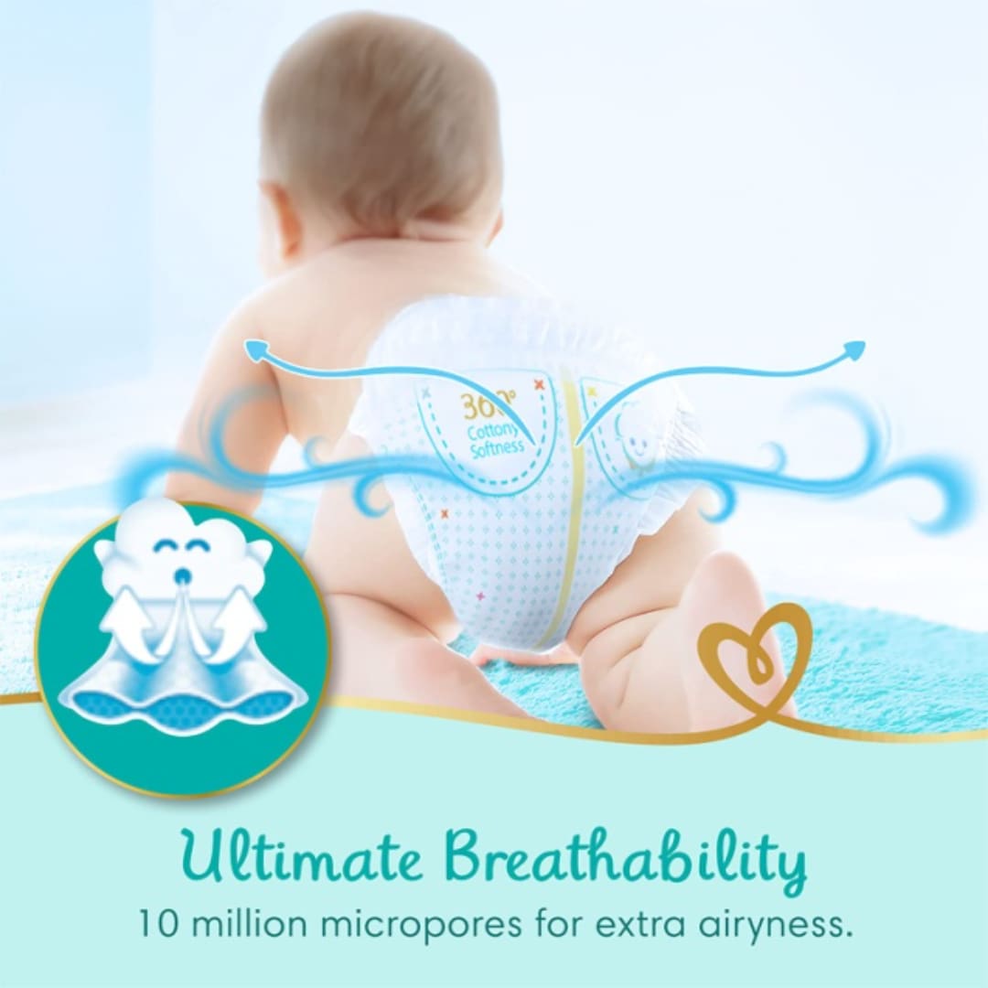 Pampers Premium Care Pant Style Baby Diapers, Small (S), 21 Count, All -in-1 Diapers with 360 Cottony Softness, 4-8 Kg Diapers