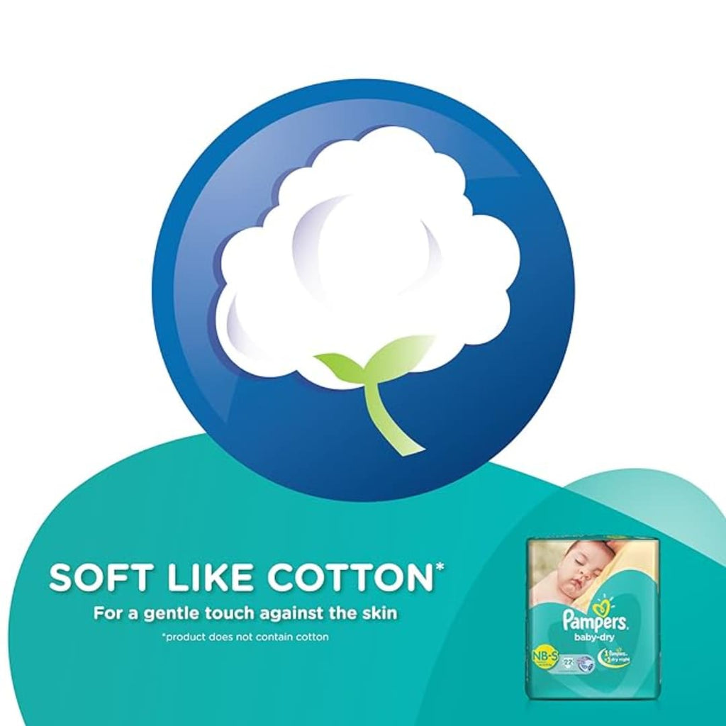 Pampers Taped Baby Diapers, Small (S), 22 count