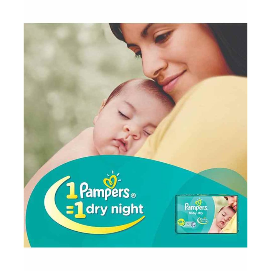 Pampers Taped Baby Diapers, Small (SM), 46 count