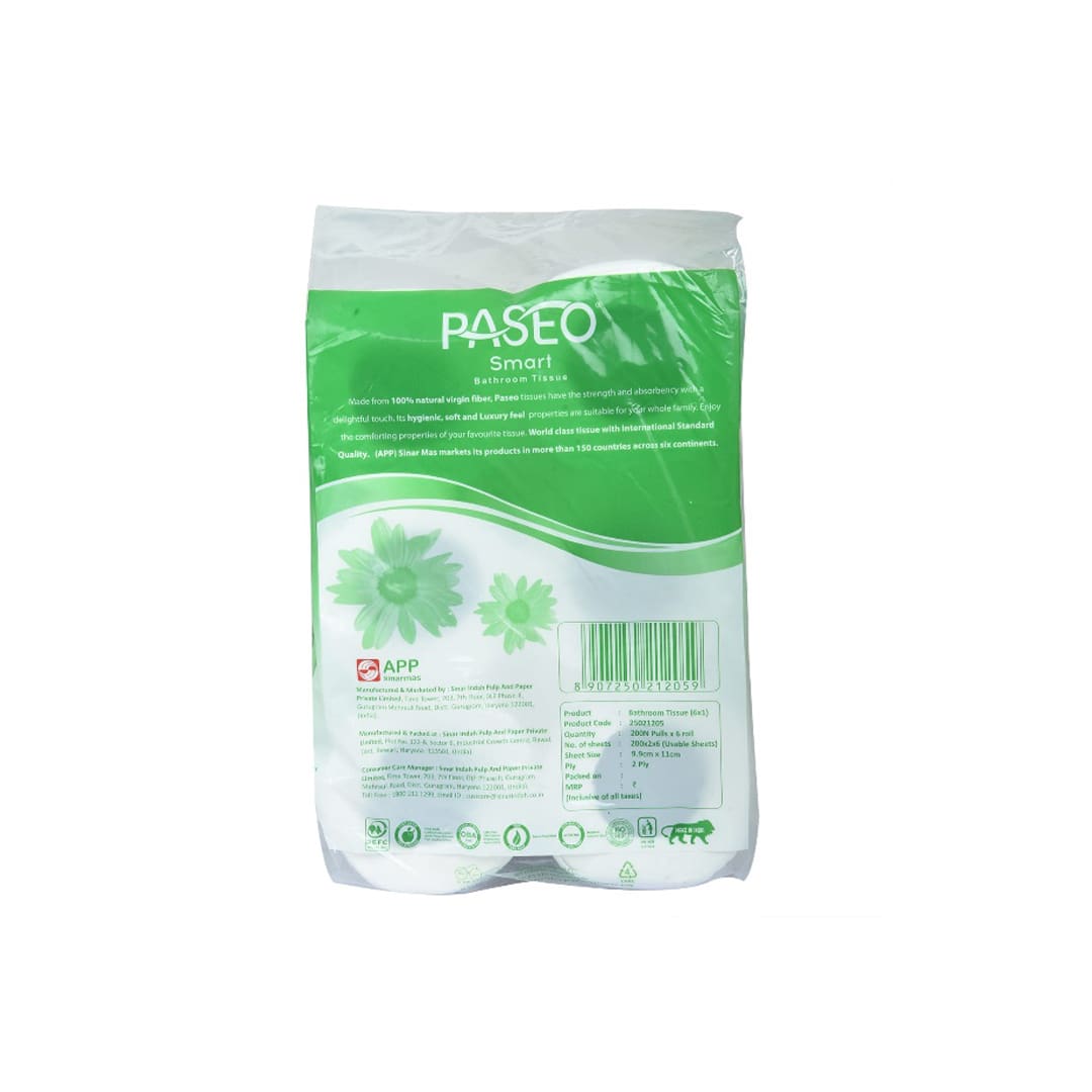Paseo Tissues Toilet Roll 2 Ply - 220 Pulls (6 Rolls)