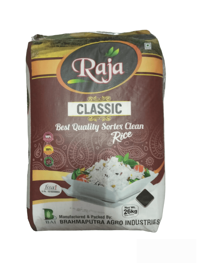 Raja Classic Sortex Clean Rice, 26kg