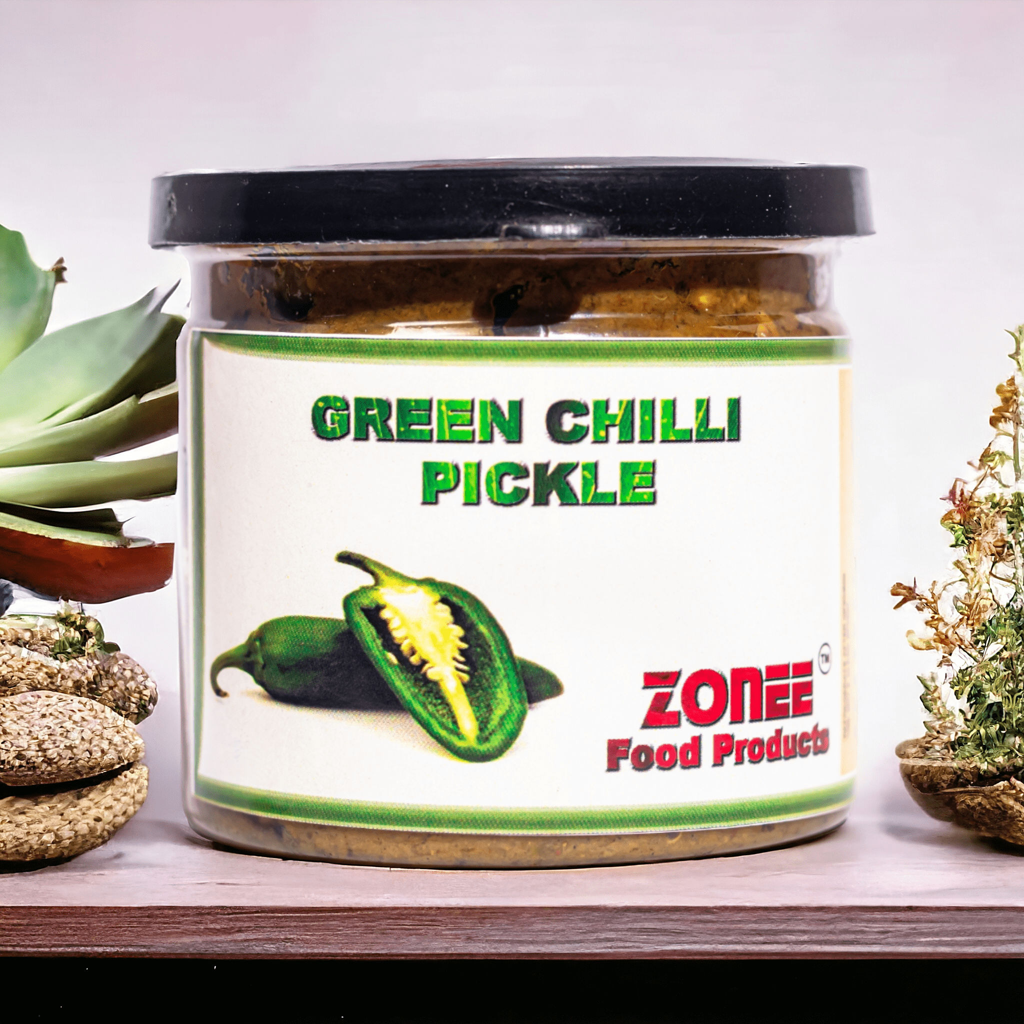 Zonee, Green Chilli Pickle, 180g