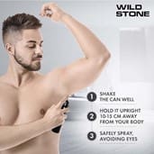 Wild Stone Intense Black Long Lasting No Gas Deodorant for Men, 150ml