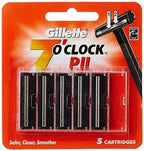 Gillette 7 'O' Clock PII Cartridge - 5 Cartridges, Men