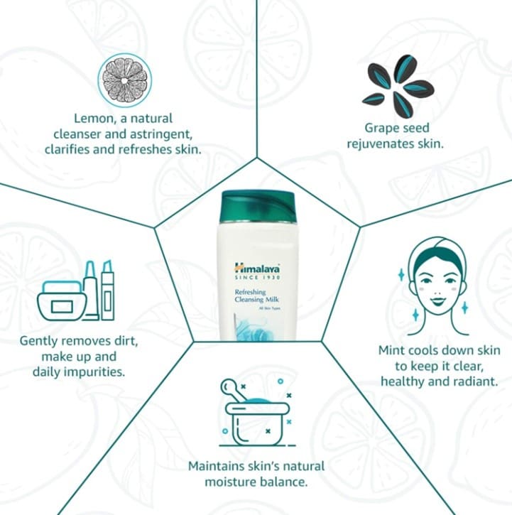 Himalaya Herbals Refreshing Cleansing Milk, 100ml