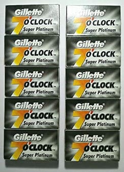 Gillette 7O'Clock Super Platinum - Premium Salon Box (100 Blades), Men