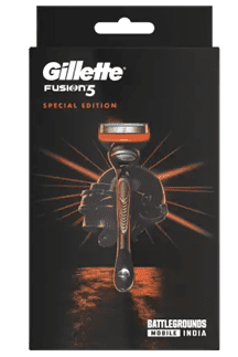 Gillette Shaving Razor - Fusion Gamer, 1 Piece Pack with BGMI - Special Edition