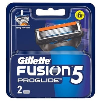 Gillette Fusion Proglide Blades for men with styling back blade - 2 count