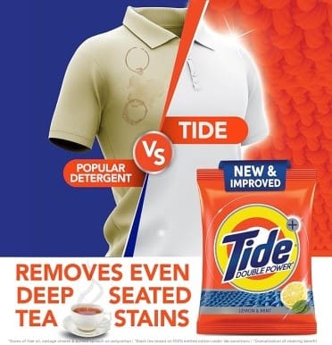 Tide Plus Double Power Detergent Washing Powder Lemon & Mint 2kg