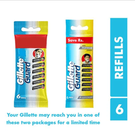 Gillette Guard Manual Shaving Razor Blades - 6 Cartridges, Men