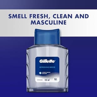 Gillette After Shave Splash Refreshing Breeze 100Ml, White, Gel, Men