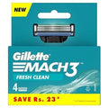 Gillette Mach 3 Manual Shaving Razor Blades - 4S Pack (Cartridge)