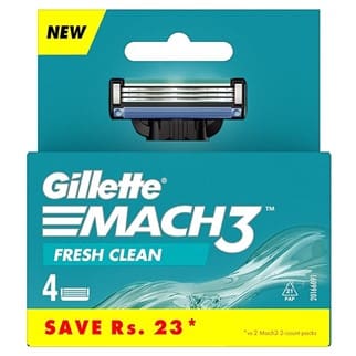 Gillette Mach 3 Manual Shaving Razor Blades - 4S Pack (Cartridge)