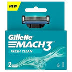 Gillette Mach 3 Manual Shaving Razor Blades - 2S Pack (Cartridge), Men