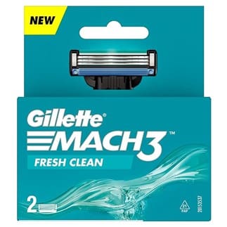 Gillette Mach 3 Manual Shaving Razor Blades - 2S Pack (Cartridge), Men
