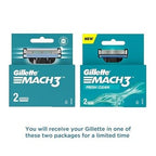 Gillette Mach 3 Manual Shaving Razor Blades - 2S Pack (Cartridge), Men